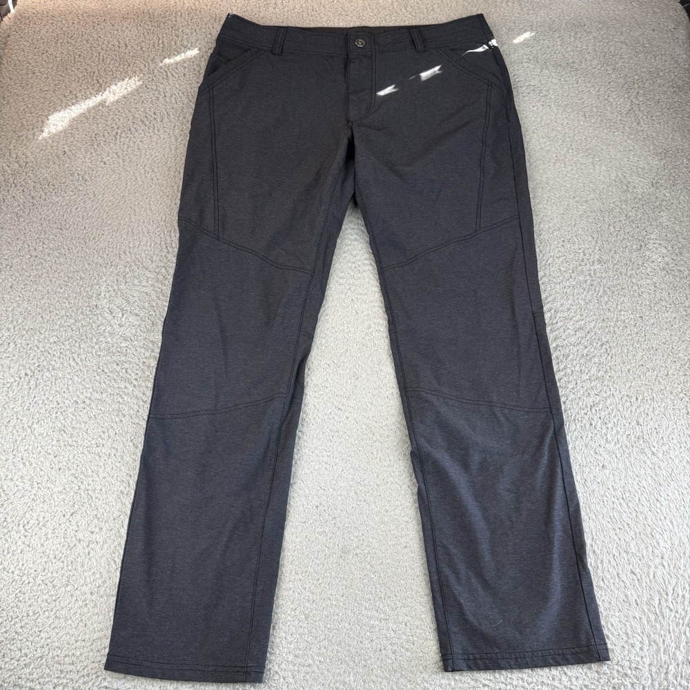 Kuhl Deceptr Pants Mens 36x32 Hiking Performance Stretch Nylon Charcoal/Grey